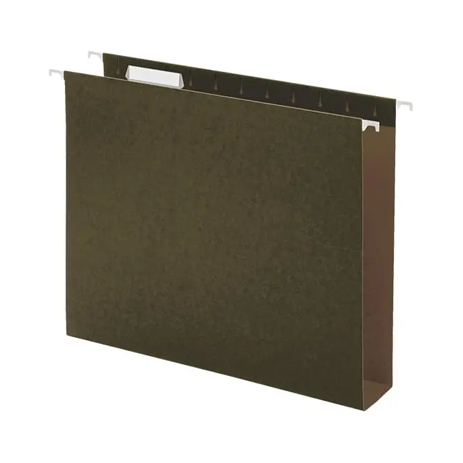 Green Hanging File Folders - Letter Size, Reinforced For Daily Use - 2" Box Bottom For Thick Stacks - Tabs Included For Easy Labeling - Durable File Storage For Office, School, Home 1