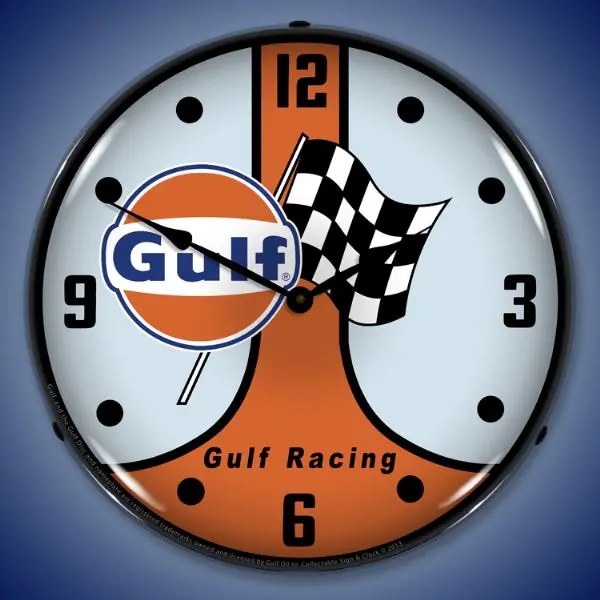 Gulf Racing Gt40 Lighted Clock 1