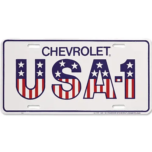 Chevrolet Usa-1 License Plate - Stars And Stripes 1