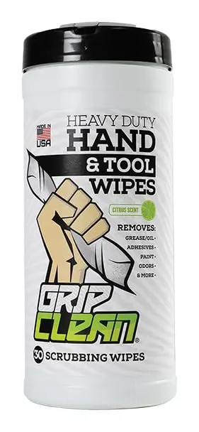 Heavy-Duty Hand & Tool Cleaning Wipes For Automotive Use – Large 12.25" X 9.5" Durable Industrial Wipes – Removes Grease, Oil, Odors, Tough Grime – Workshop And Garage Cleaning Supplies 1