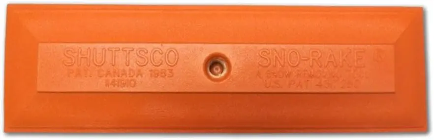 Shuttsco Heavy Duty 12" Snow Rake Head Only - Orange Polyethylene Material - Replacement Foam Head For Wooden And Aluminum Poles - Auto Dealer Snow Removal Tool - Made In Usa 1