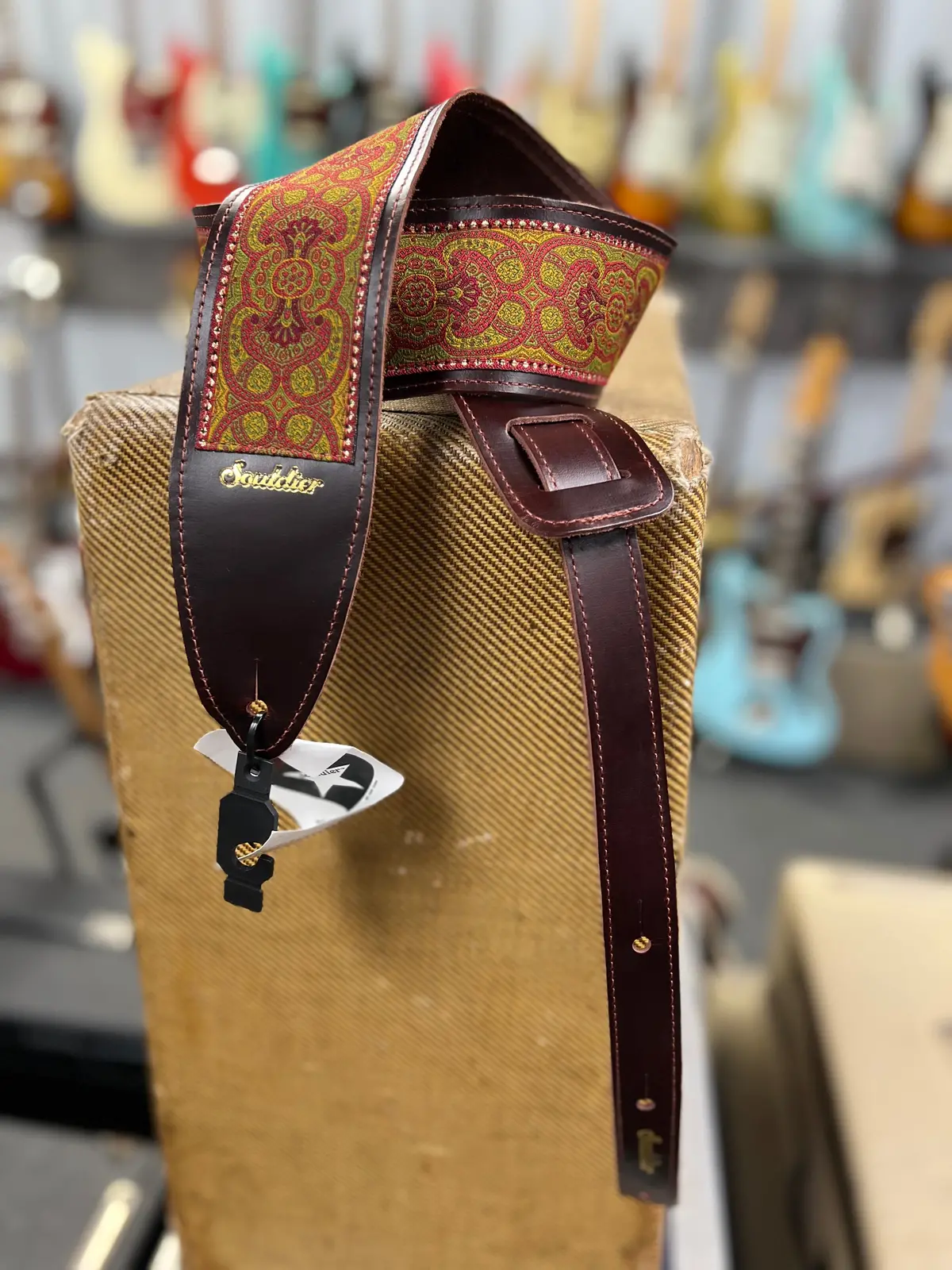 Souldier Arabesque Red Torpedo Guitar Strap *Free Shipping In The Us* 1