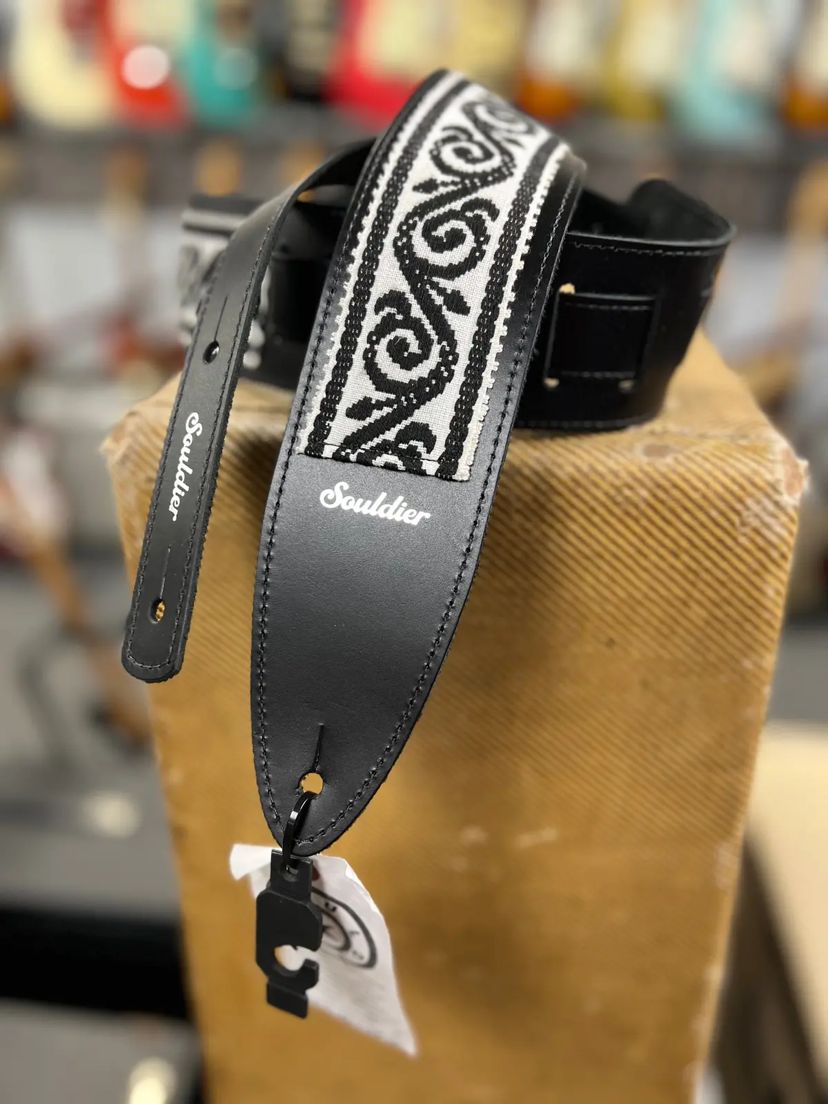 Souldier Scroll Black Torpedo Guitar Strap *Free Shipping In The Us* 1