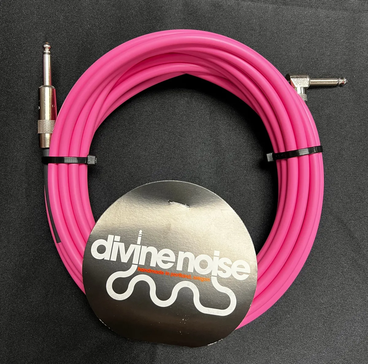 Divine Noise 25Ft Instrument Cable St-Ra (Straight-Right Angle) Pink *Free Shipping In The Usa* 1
