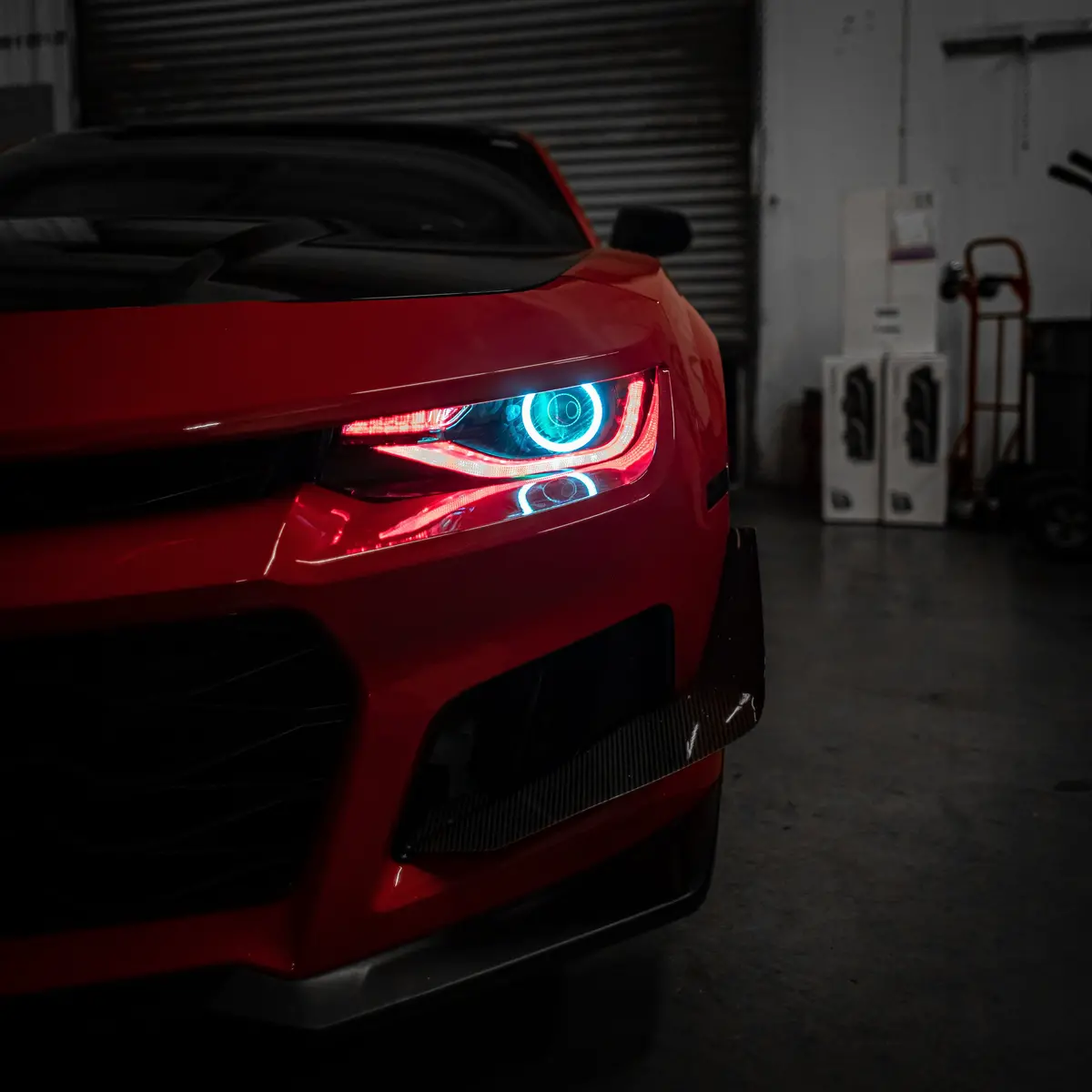 2014-2015 Chevy Camaro 6Th Gen Style Headlights Projector Custom Rgbw Via Bluetooth Pair 1