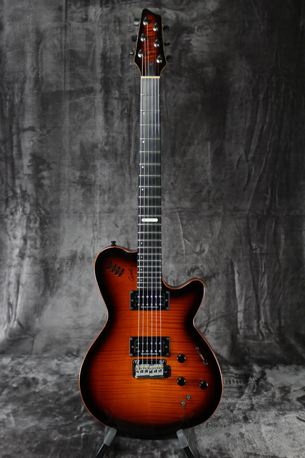 Godin Lgxt Cognac Burst Flame Aa 1