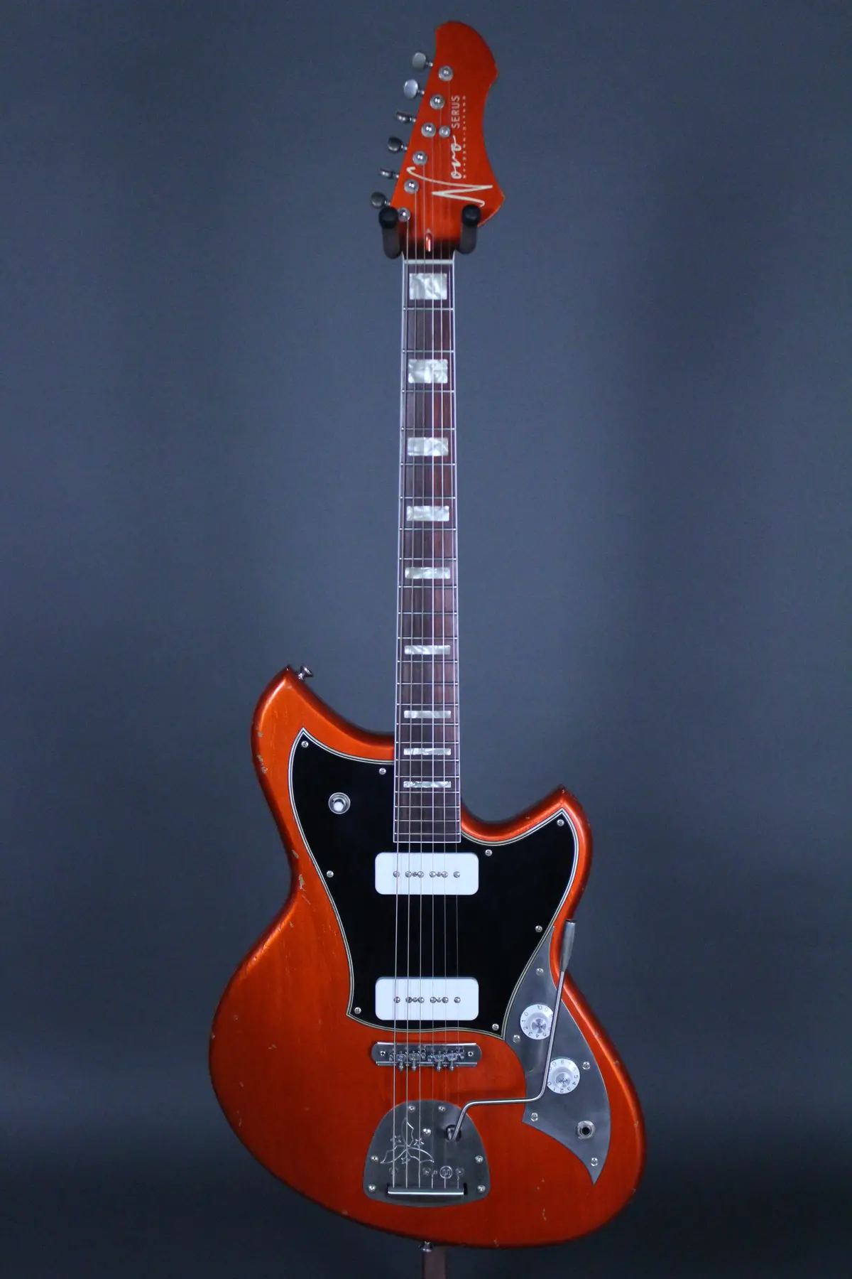 Novo Guitars Serus J Candy Apple Orange Light Distress *Free Shipping In The Us* 1