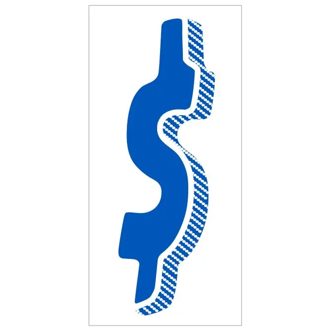 Professional-grade blue-on-white number window stickers designed for car dealerships—made from durable, weatherproof vinyl with a repositionable adhesive for easy application and removal; features a discreet back slit for bubble-free, seamless installation; measures 7.5 inches in height.