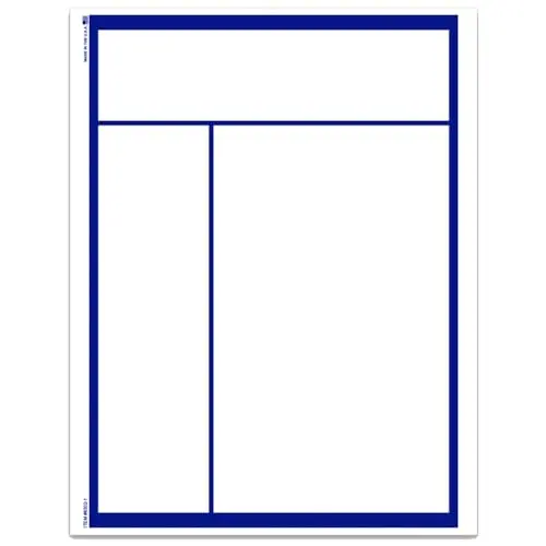 Interior Style Blue Ink Blank Stock Laser Window Stickers – 8.5" X 11" Self-Adhesive Fade-Resistant Decals For Car Dealerships, Customizable Business Displays 1