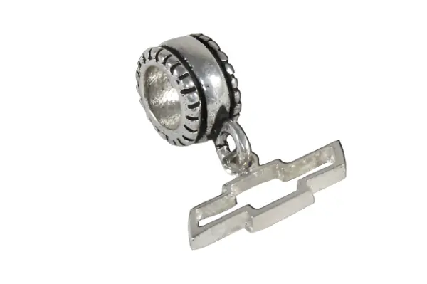 Chevy Bowtie Pandora-Style Antiqued Base Dangle Bead 1