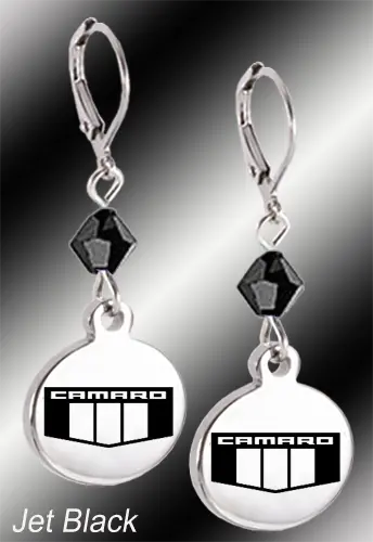 Camaro Emblem | Crystal | 5/8'' Earrings 2