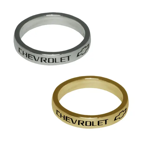 Chevrolet Bowtie Band Ring With Enamel 1