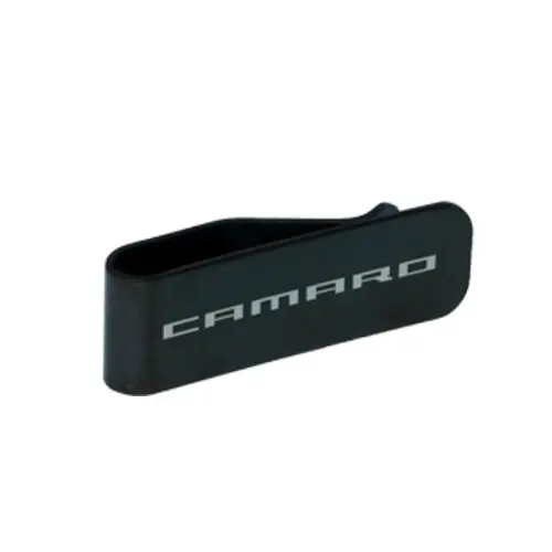Camaro Script Black Stainless Steel Money Clip 1