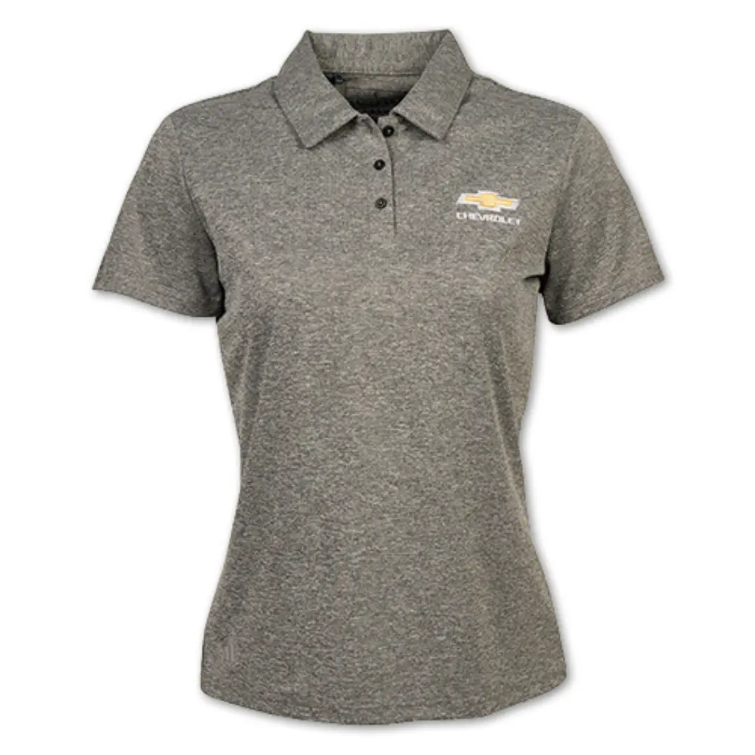 Ladies Chevrolet Bowtie Adidas Polo - Charcoal 1