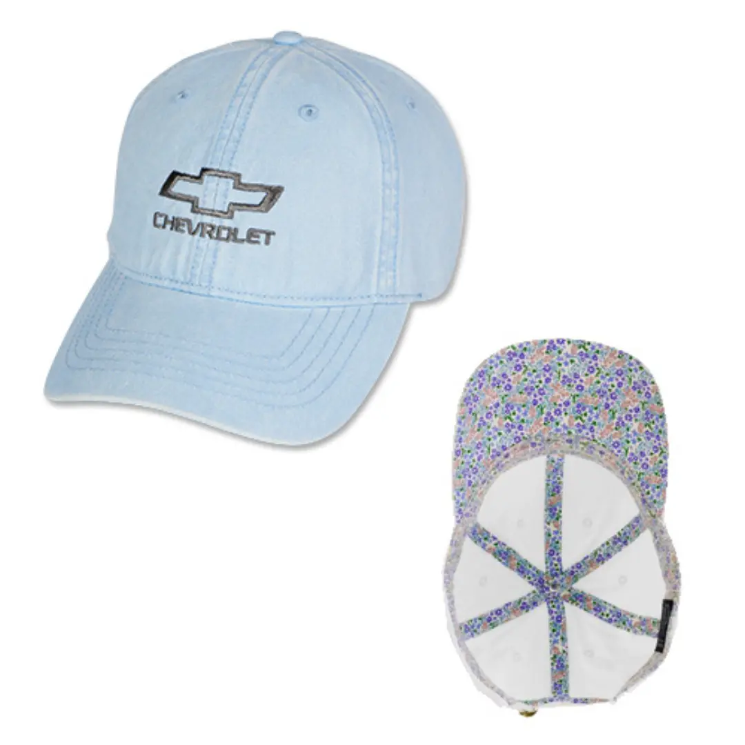 Ladies Chevrolet Bowtie Light Blue Ponytail Hat / Cap 1
