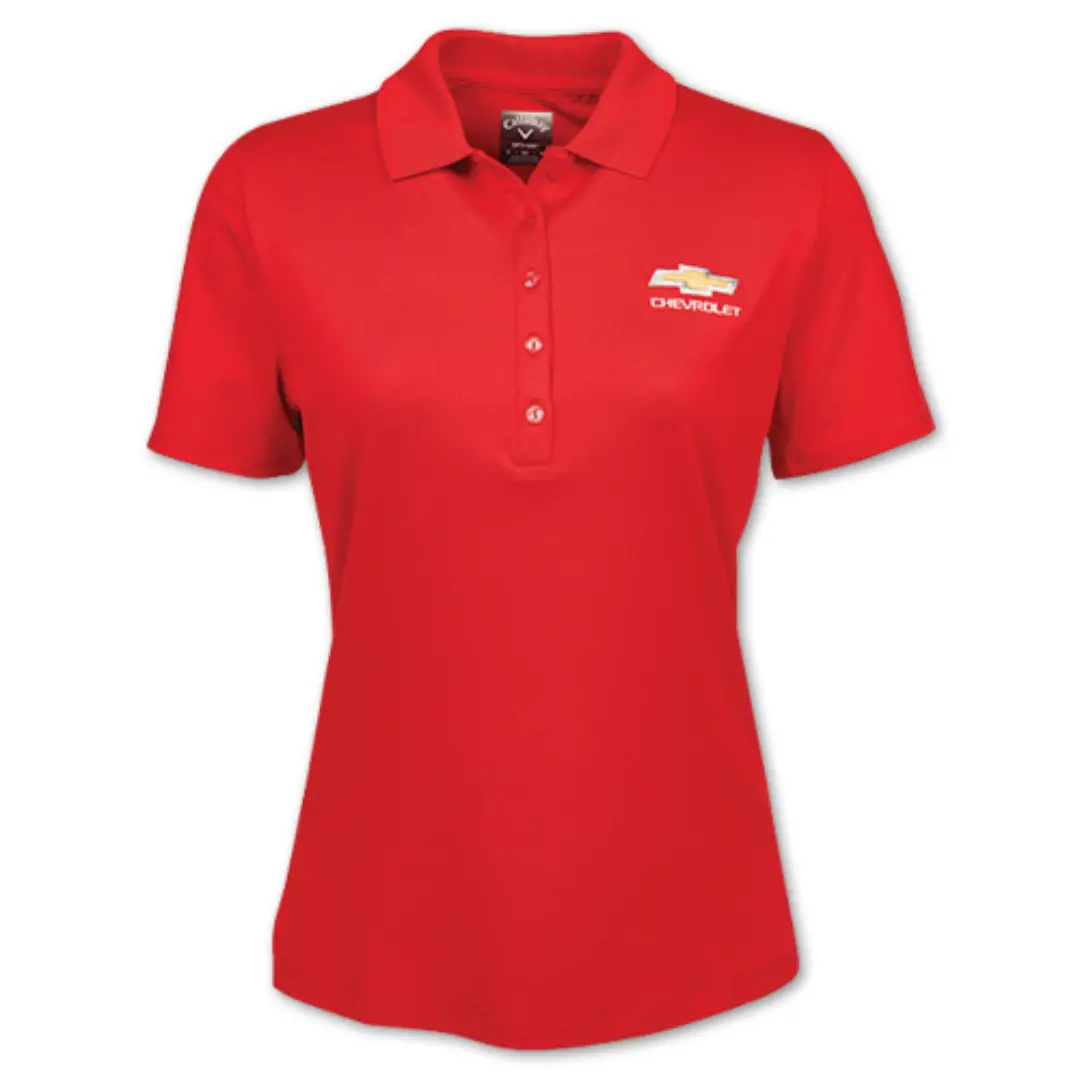 Ladies Chevrolet Gold Bowtie Callaway Golf Polo 1