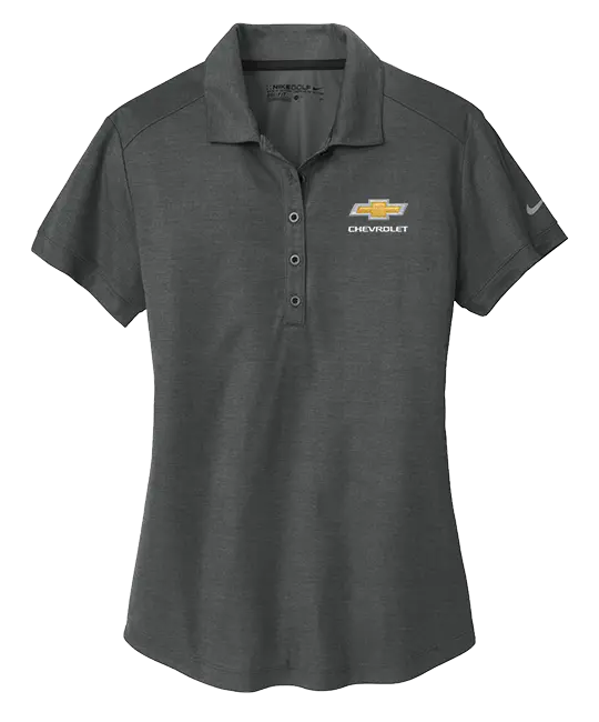 Ladies Chevrolet Gold Bowtie Nike Golf Dri-Fit Crosshatch Polo 3