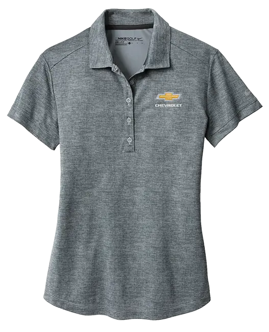 Ladies Chevrolet Gold Bowtie Nike Golf Dri-Fit Crosshatch Polo 4