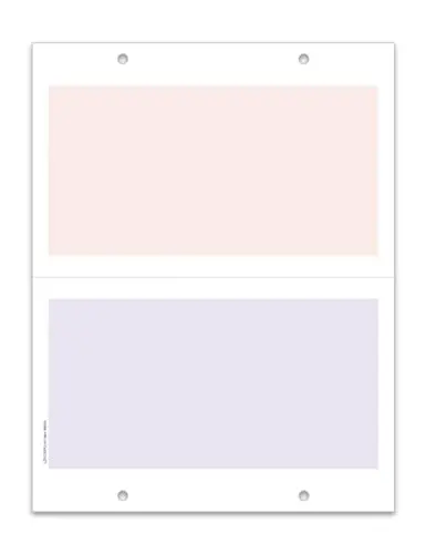 Laser Cash Receipt & Purchase Order Form - 8.5" × 11" 1-Part White 20# Laser Paper With Center Perforation At 5.5" - Red & Blue Screen Printing - Plain Forms With Optional Punch Holes 1