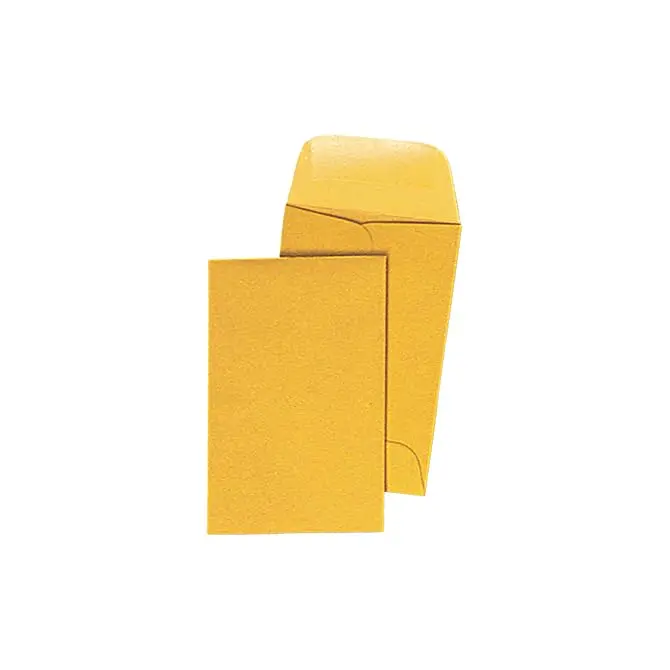 Light Brown Kraft Coin Envelopes - Small 2-1/4" X 3-1/2" Rectangular Kraft Paper Envelopes With Moist & Seal Flap - Secure Storage For Coins, Stamps, Jewelry, And Small Items - Bulk Pack 1