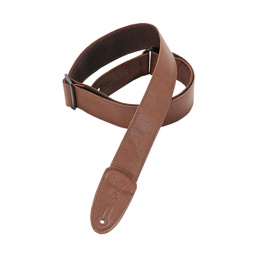 Levy's M7gp-Brn Leather Tri Glides Series Guitar Strap *Free Shipping In The Usa* 1
