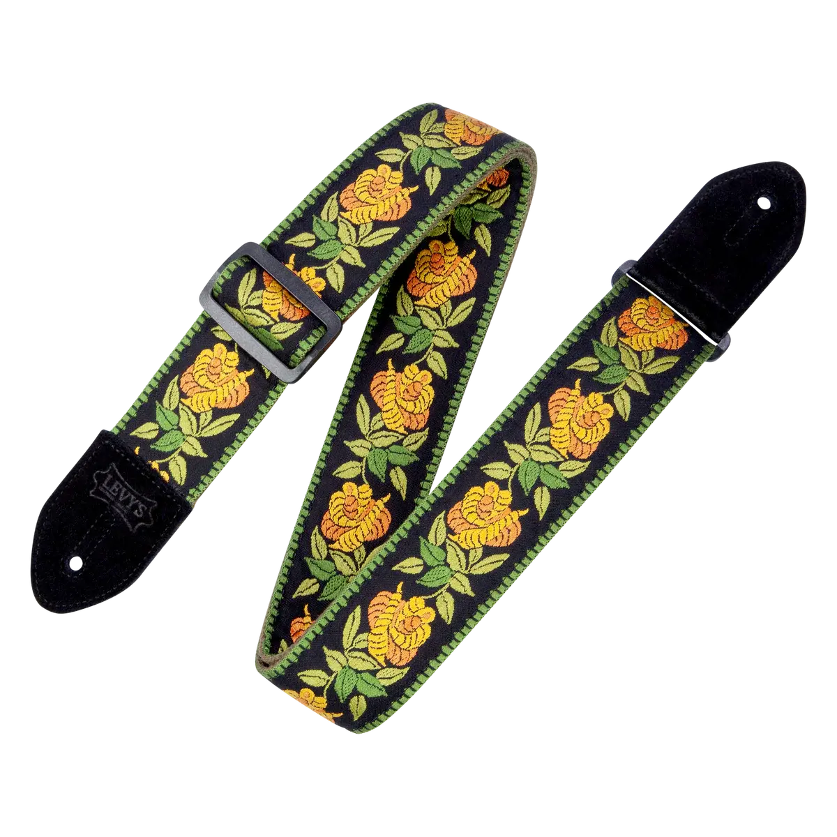 Levy's Cotton Floral Series Mc8jq-004 Guitar Strap *Free Shipping In The Usa* 1