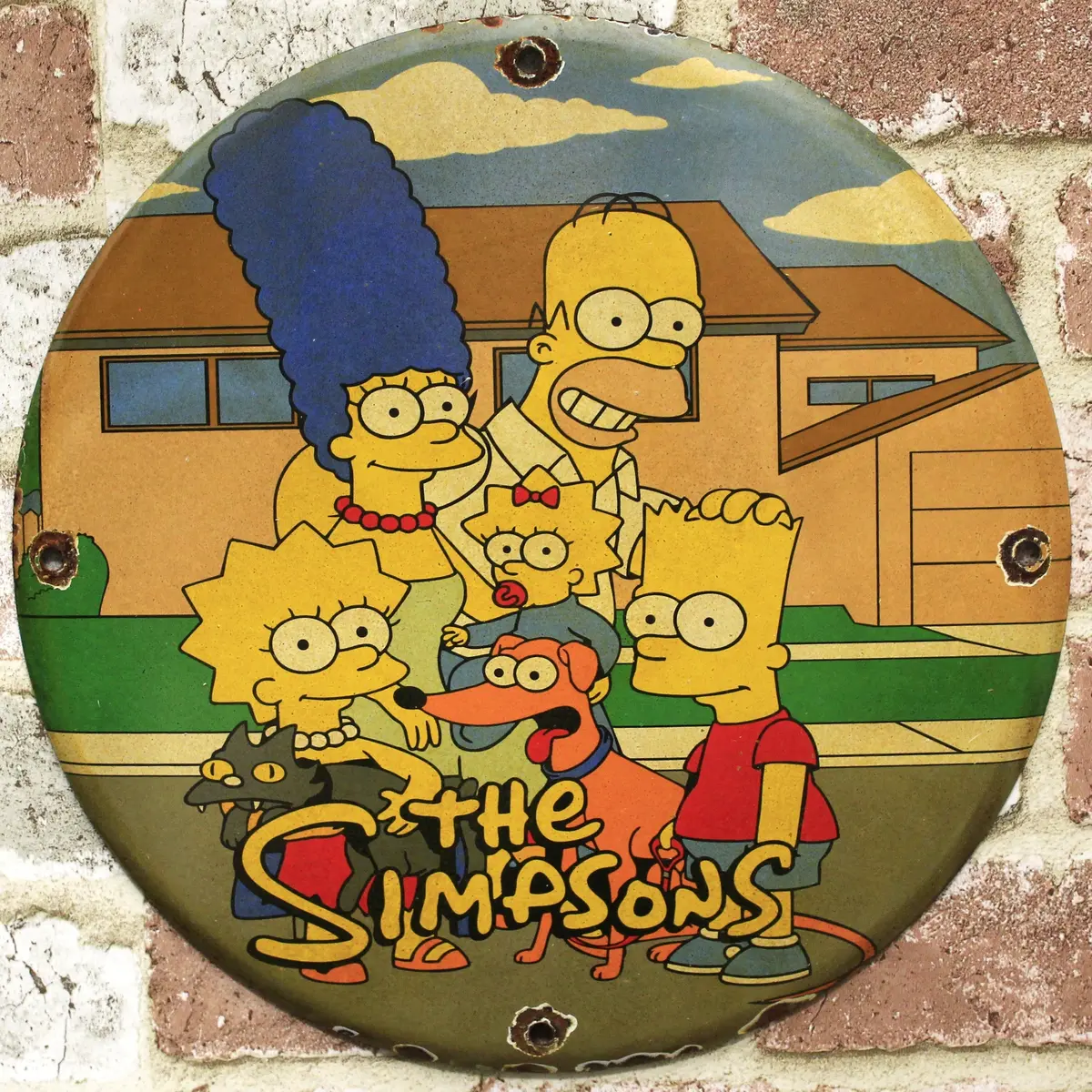 The Simpsons Iconic Television Porcelain Enamel Sign (12In) 1