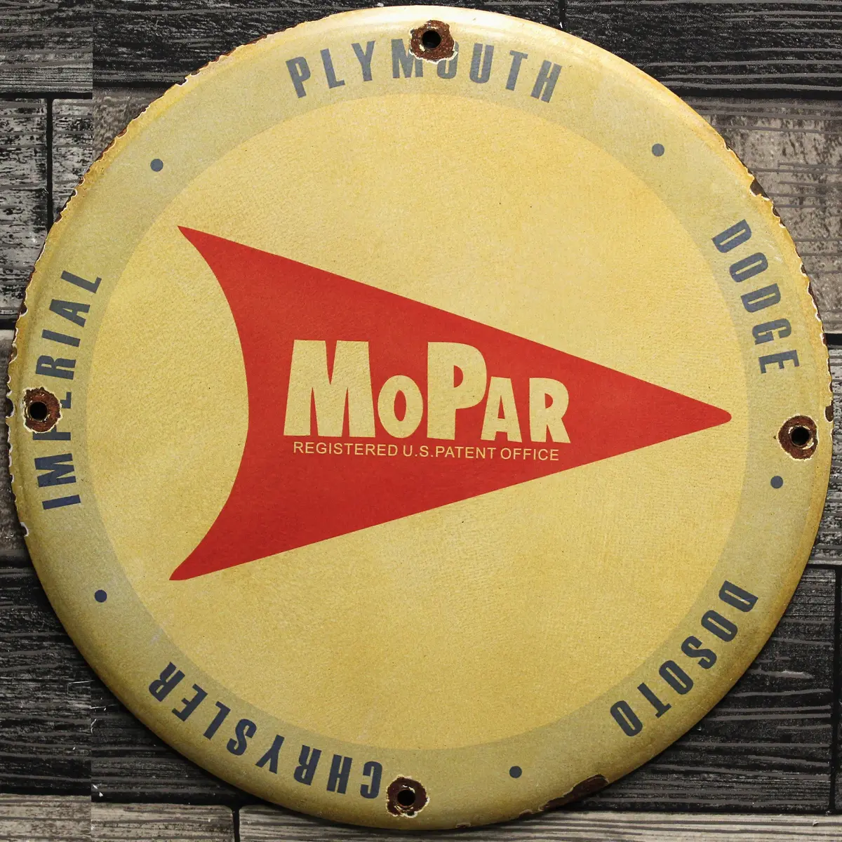 Mopar Plymouth Dodge Chrysler Porcelain Enamel Sign (12In) 1