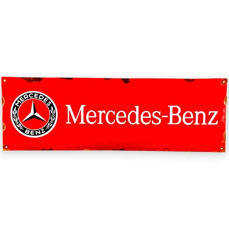 Mercedes-Benz Dealer Porcelain Enamel Vintage Metal Reproduction 1