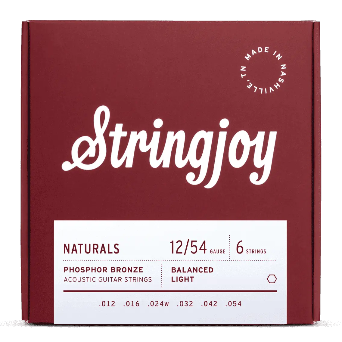 Stringjoy Naturals | Light Gauge (12-54) Phosphor Bronze Acoustic Guitar Strings 1