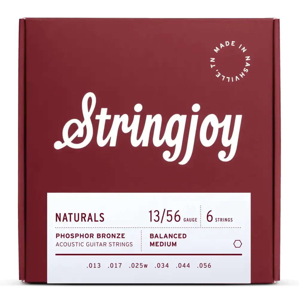 Stringjoy Naturals | Medium Gauge (13-56) Phosphor Bronze Acoustic Guitar Strings 1