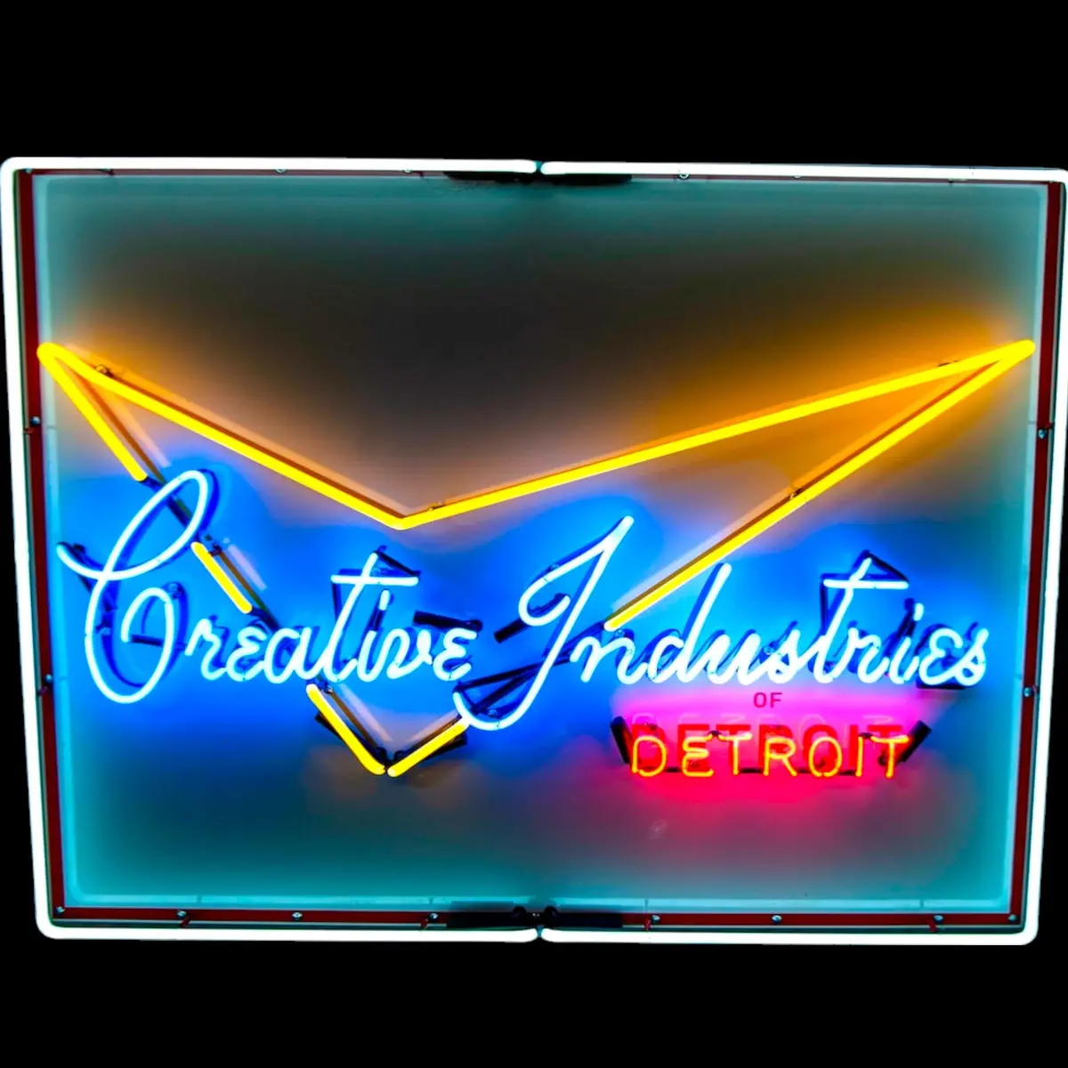 Skunkworks Real Glass Neon Sign - Creative Industries Of Detroit - Authentic Vintage Reproduction - Mopar Advertising Display 1
