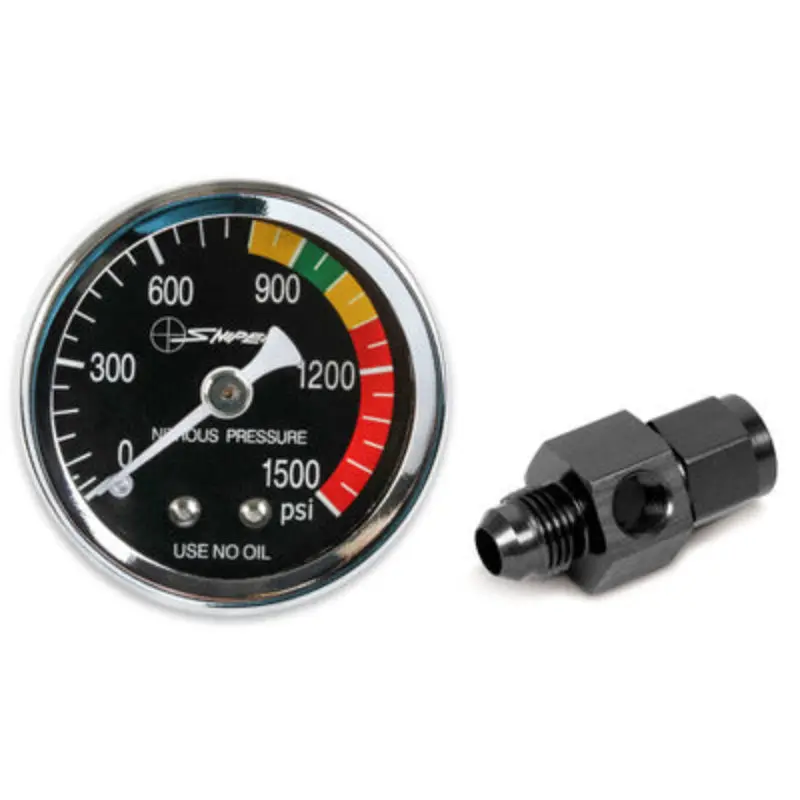 Nos Sniper 1-1/2” Nitrous Gauge W/-6An Inline Adapter 15954Nos 1
