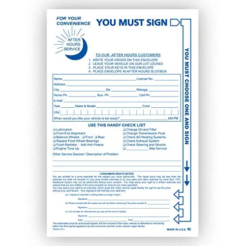 6" X 9" Standard After Hours Envelopes - Heavy-Duty 24# White Wove Night Drop Envelopes With Open-End Top - Secure Post-Business Hour Key Drop & Document Envelopes - Shrink-Wrapped 100 Pack 1