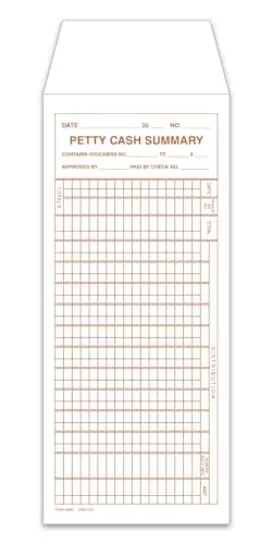 Petty Cash Envelope For Bank Deposit Slips And Business Mailing Envelopes - 9-1/2" ×4-1/8" 24# White Policy Envelope With Flap End - Suitable For Retailers, Restaurants And Stores 1