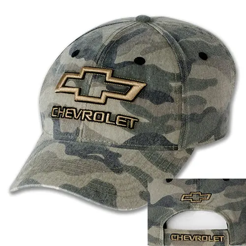 Chevrolet Bowtie Camo Washed Hat / Cap 1