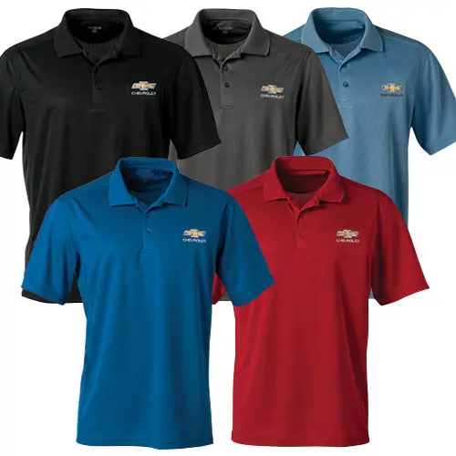 Chevrolet Men’S Gold Bowtie Ice Pique Polo 1