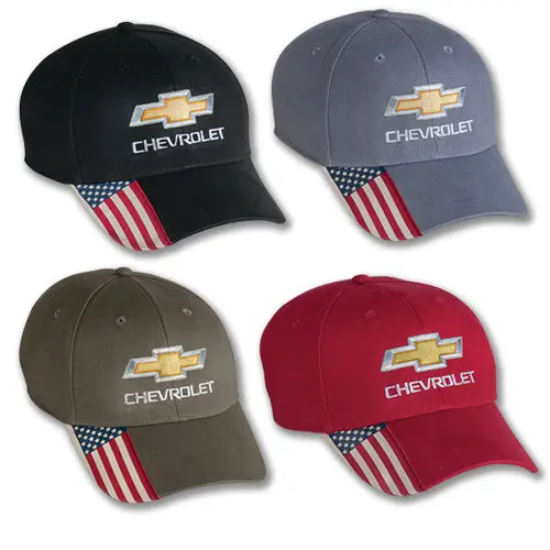 Chevrolet Gold Bowtie Stars And Stripes Hat Cap 1