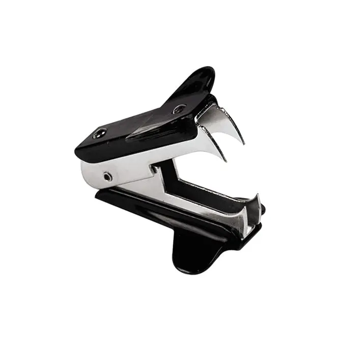 Premium Black Jaw Style Staple Remover - Durable Metal & Plastic Construction - Effortless Staple Removal Tool - Comfortable Grip, Polished Finish - Office, School, Home Use 1