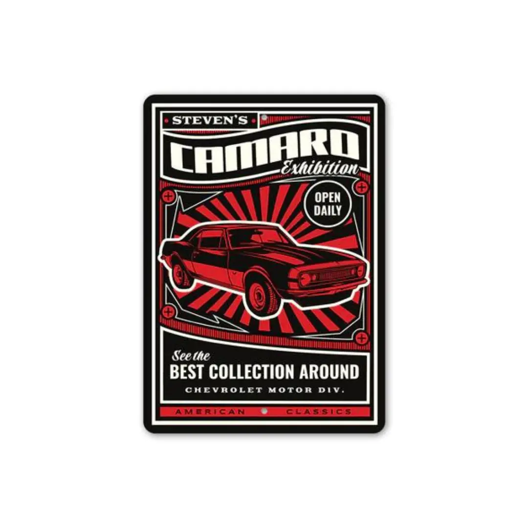 Personalized Camaro Exhibition Aluminum Sign 1