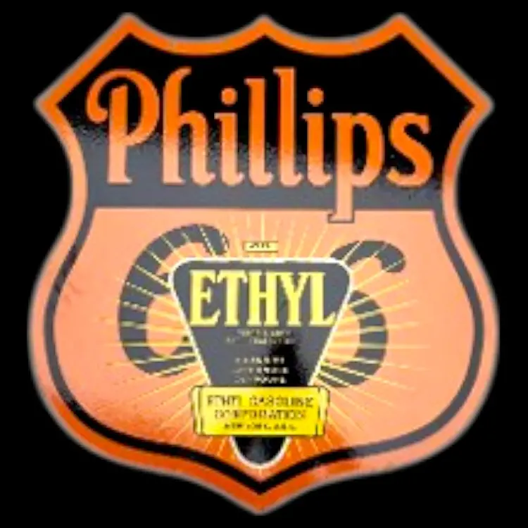 Phillips 66 Orange Shield Porcelain Enamel Vintage Metal Reproduction 1
