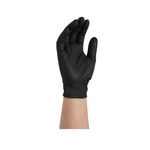 Disposable Premium Black Nitrile Gloves - Powder-Free, Latex-Free Industrial Automotive Gloves With 5 Mil Thickness And Textured Grip -  100 Gloves Per Box 5