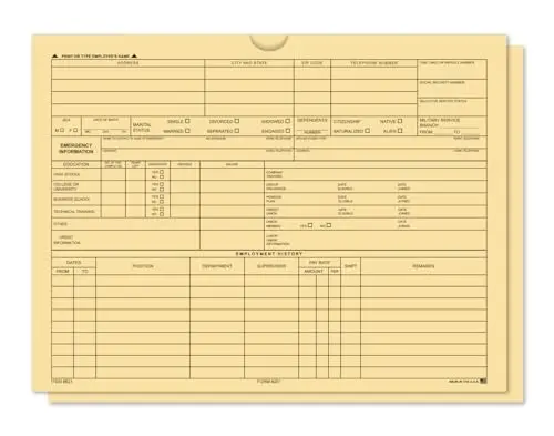 Premium Employee File Jacket - 12" × 9" 32# Buff Paper Folder For Employee Record Organization - Ideal Hr File Organizer For Small Businesses, Offices & Human Resources 1