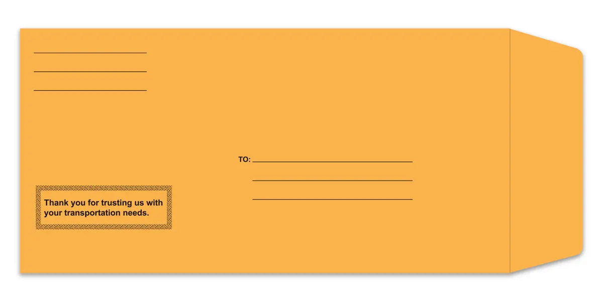 Preprinted License Plate Envelopes - 13" X 6.5" Moist & Seal Self-Adhesive Closure - Durable Standard Size Auto Plate Mailers For Dealerships And Dmvs 1