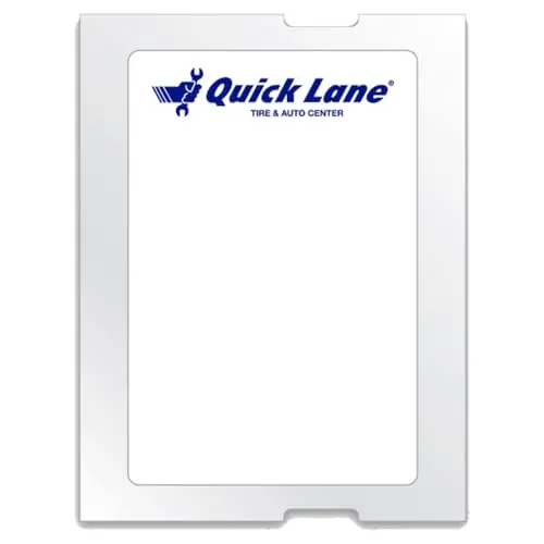 Quick Lane Stock Labels – White Light Adhesive 2.25" × 1.5" Labels – Compatible With Caats™ Prominder Now & Most Label Printers – Bulk Roll Of 500 Durable Auto Service Reminder & Inventory Management Stickers 1