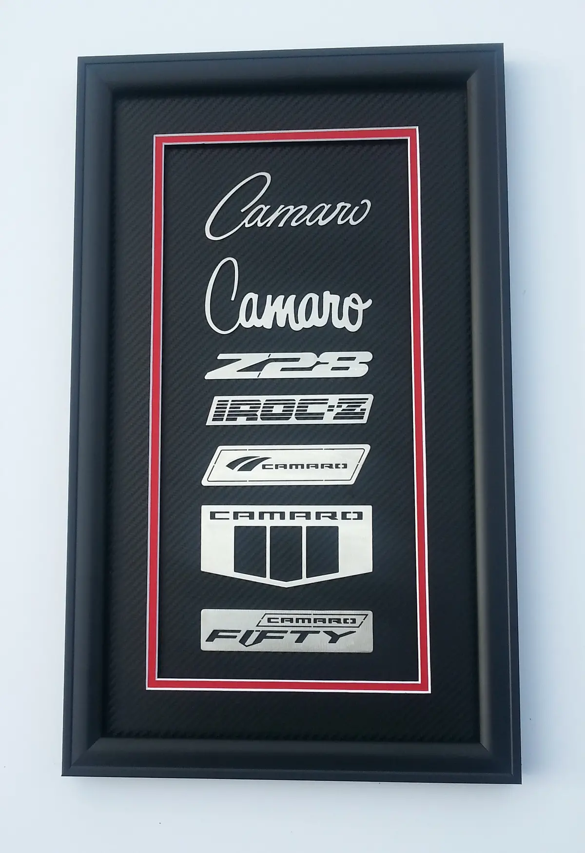7 Emblem Camaro Shadowbox 1