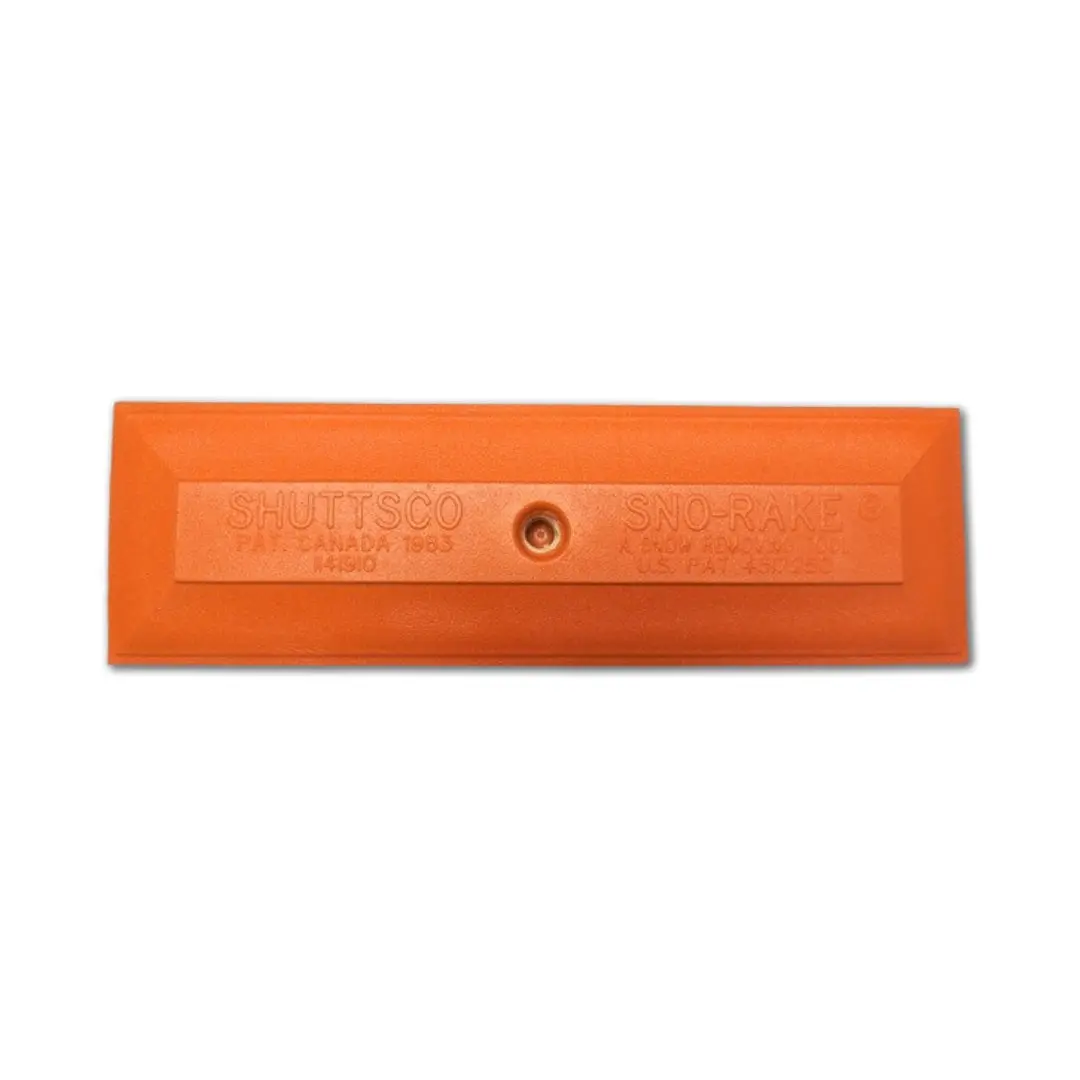 Shuttsco Heavy Duty 18" Snow Rake Head For Cars And Trucks - Orange Polyethylene Bristles - Replacement Foam Head For 48" And 72" Wooden Poles - Auto Dealer Snow Removal Tool - Made In Usa 1