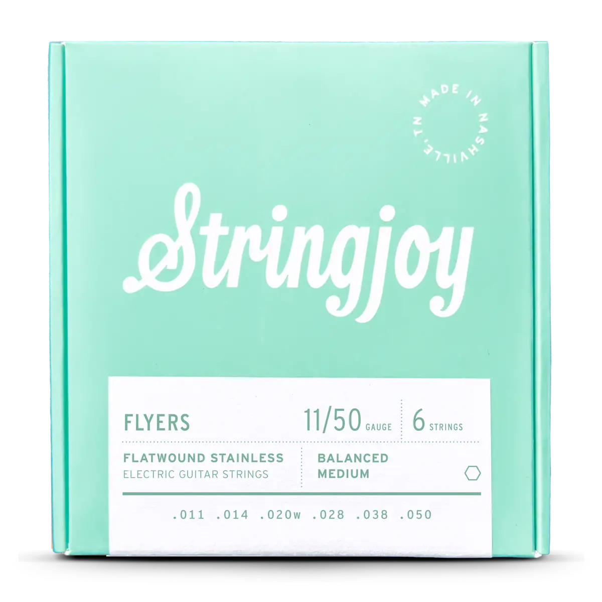 Stringjoy Flyers Flatwound Stainless Electric Guitar Strings Balanced Medium 11-50 1