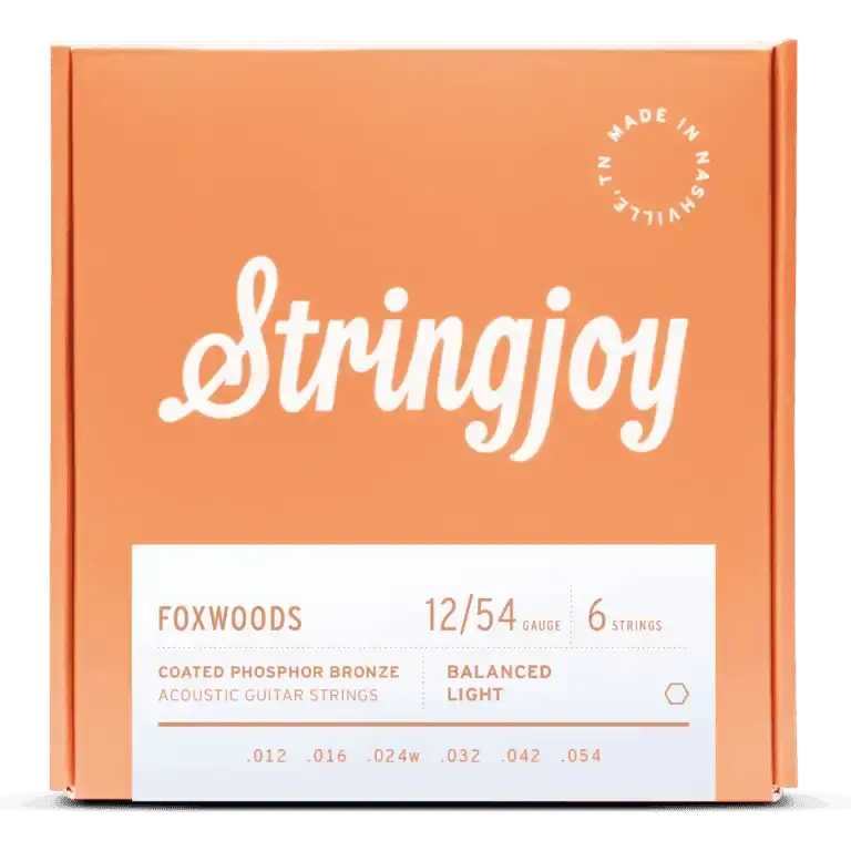 Stringjoy Foxwoods | Light Gauge (12-54) Coated Phosphor Bronze Acoustic Guitar Strings 1