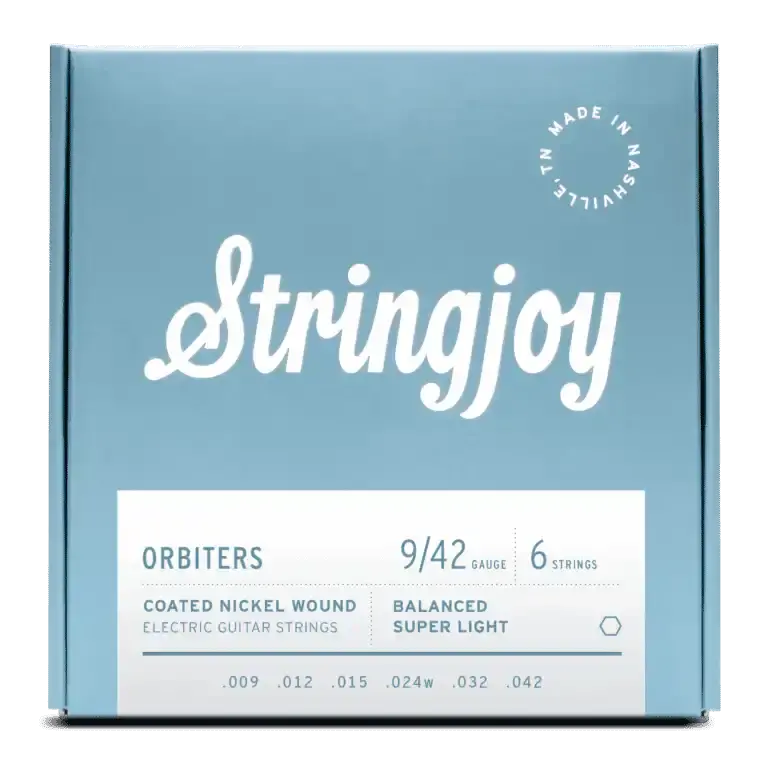 Stringjoy Orbiters | Balanced Super Light Gauge (9-42) Coated Nickel Wound Electric Guitar Strings 1